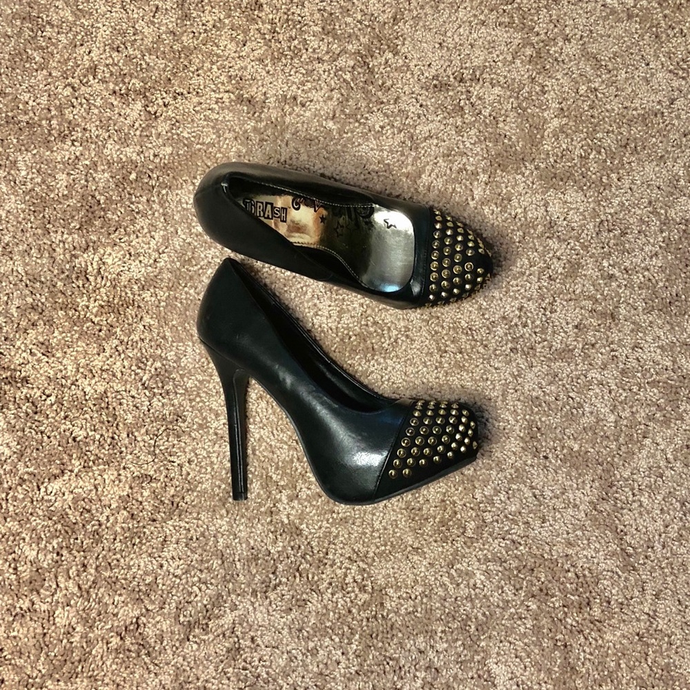 Black studded stilettos